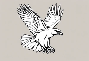 hawk landing tattoo idea
