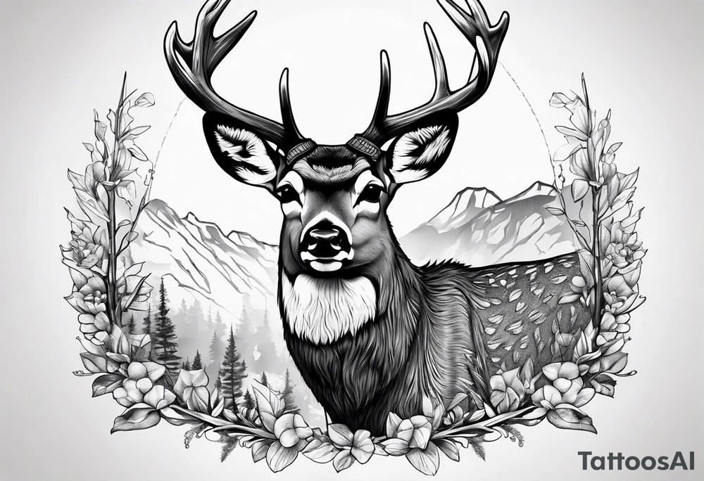 Mule deer tattoo idea