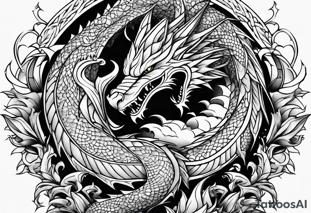 roaring dragons tattoo idea