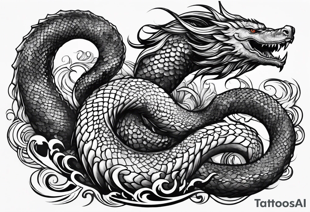 jörmungandr around the arm tattoo idea