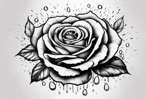 rose raining petals tattoo idea