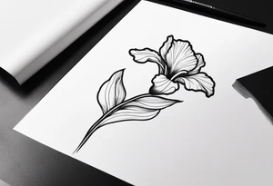 An iris flower band around the bicep tattoo idea