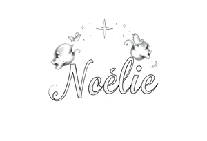 Liviana 
Noélie 
ces noms 
sous un arc en ciel pas fini tattoo idea