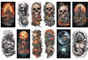 End of the world full scene tattoo idea
