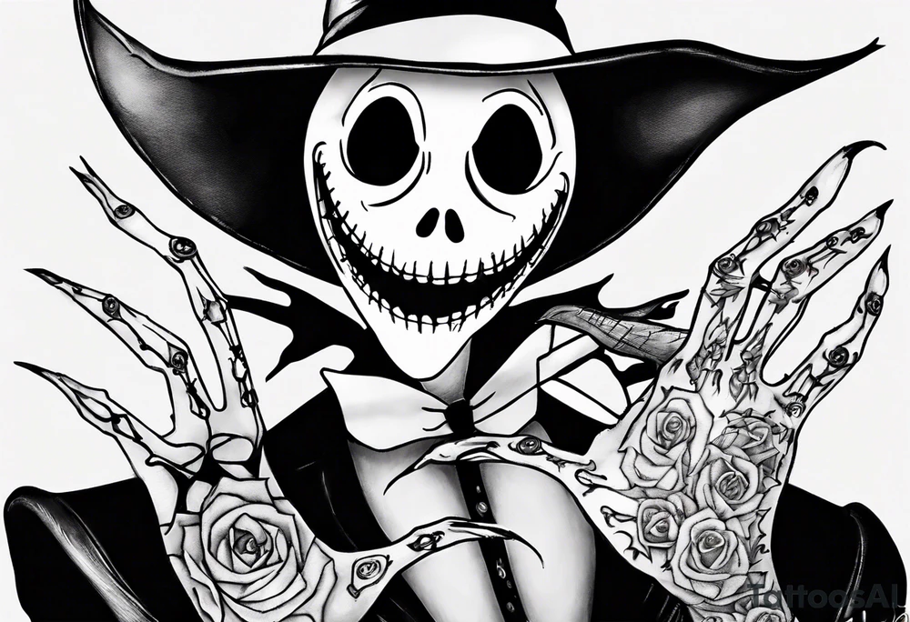 jack skellington with zero tattoo idea