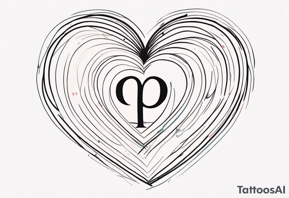 Heart made with letters p, s, and o tattoo idea