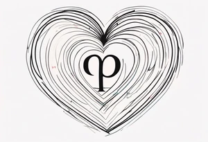 Heart made with letters p, s, and o tattoo idea