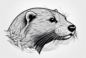 Otter swimming tattoo idea