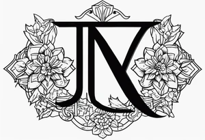 Initials JDM , JNM , JAG tattoo idea