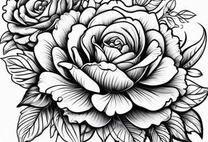 Feminine flowers tattoo idea
