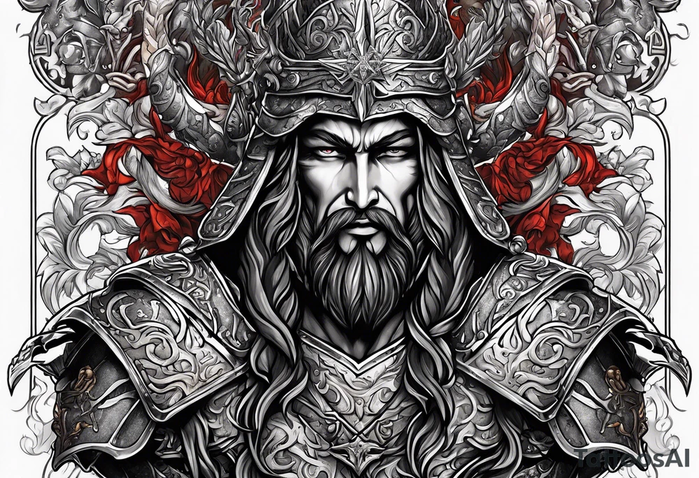The armor of Jesus Christ fights Satan and protect his people tattoo idea