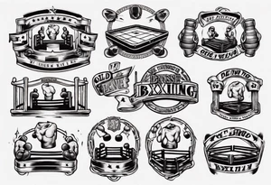Old-school boxing ring tattoo idea