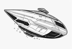 Space ship tattoo idea