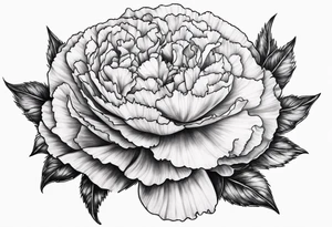 carnation moon tattoo idea