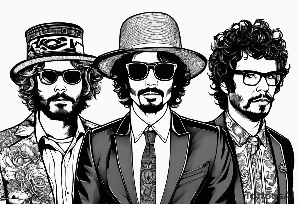 Flight Of The Conchords band dressed in robot costumes tattoo idea