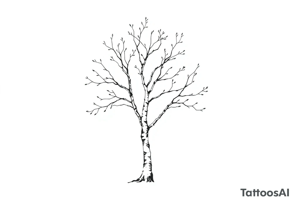 birch tree tattoo idea