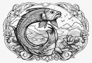 fish and goat tattoo idea