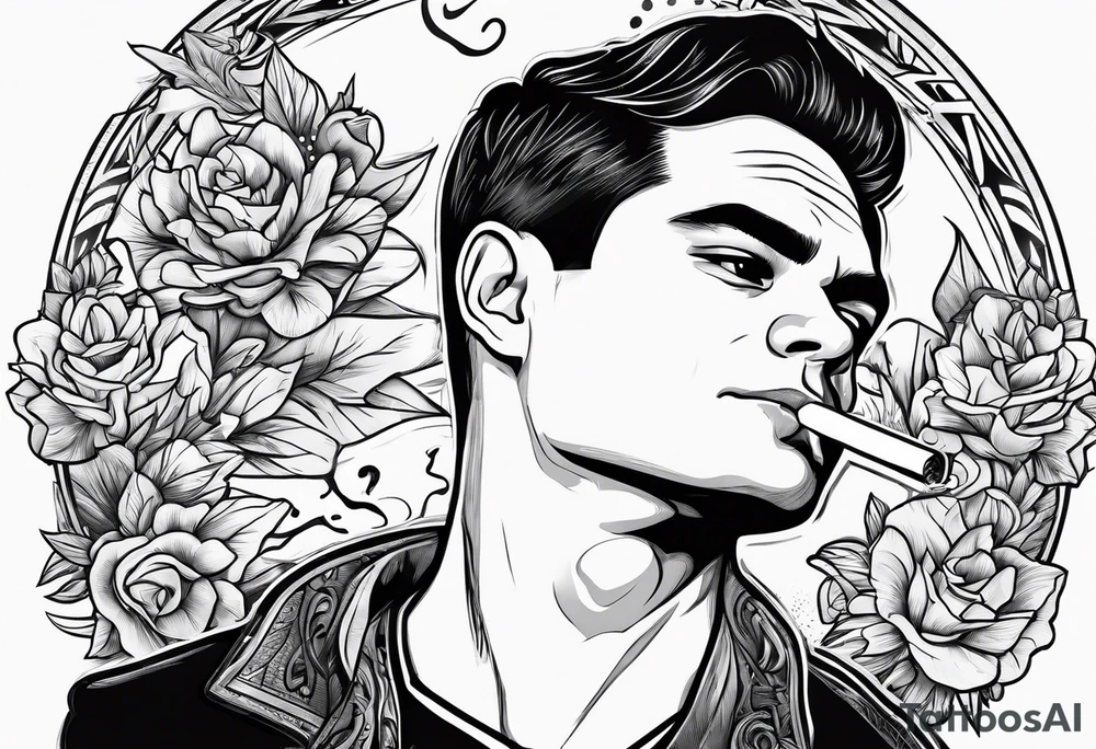 Ben Shapiro smoking cigarette tattoo idea