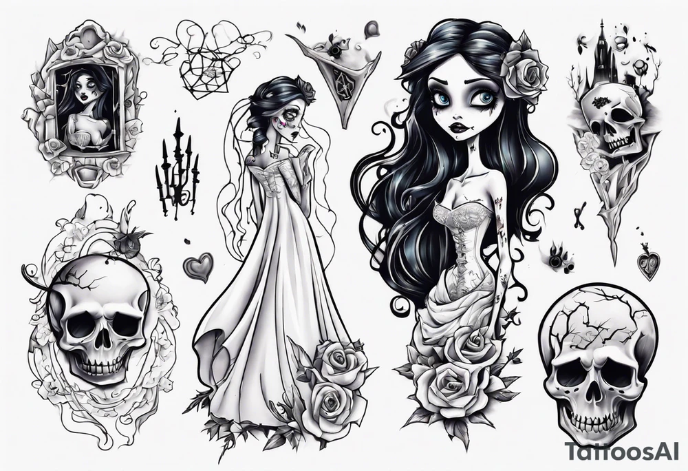 Emily corpse bride tattoo idea