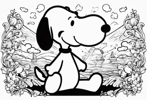 snoopy and Woodstock tattoo idea