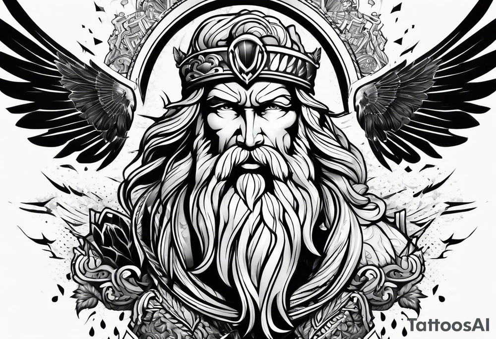 Zeus dominance Lightning strike tattoo idea
