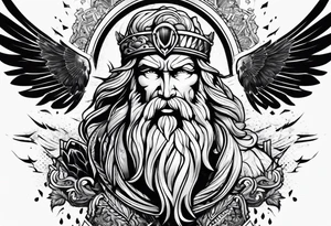 Zeus dominance Lightning strike tattoo idea