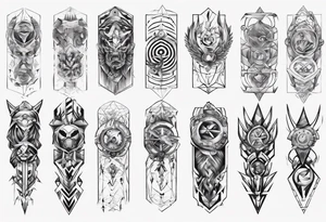 mens full arm tattoo idea