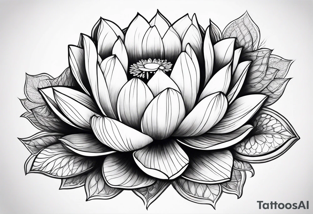 Lotus flower tattoo idea