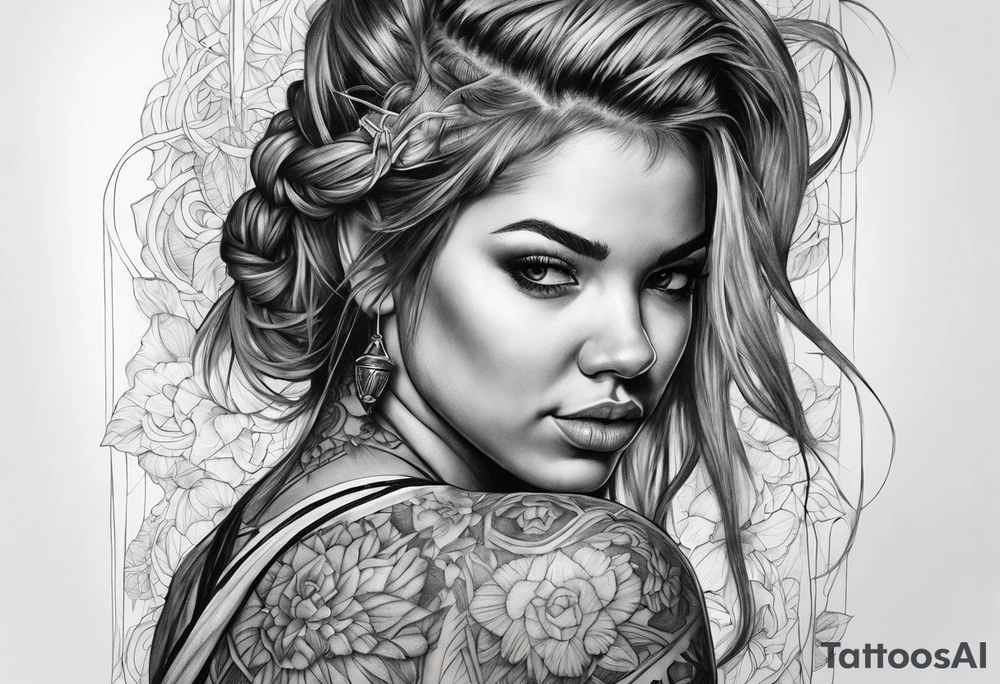 hogtied girl tattoo idea