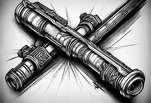 Two lightsabers overlapped as an "X" tattoo idea