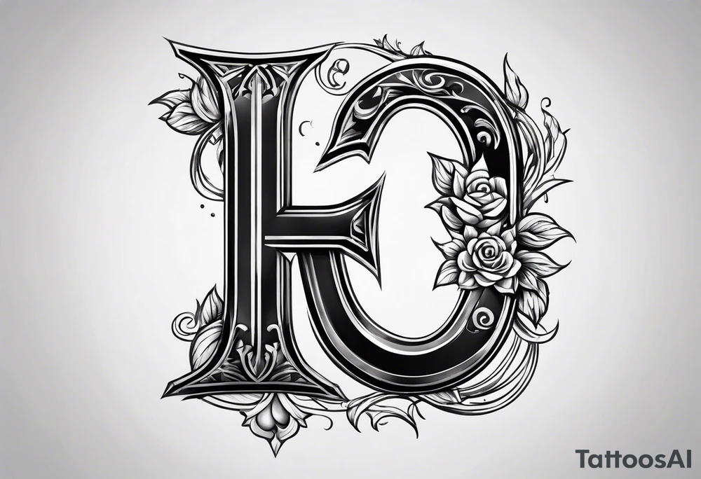 paw letter L and C tattoo idea