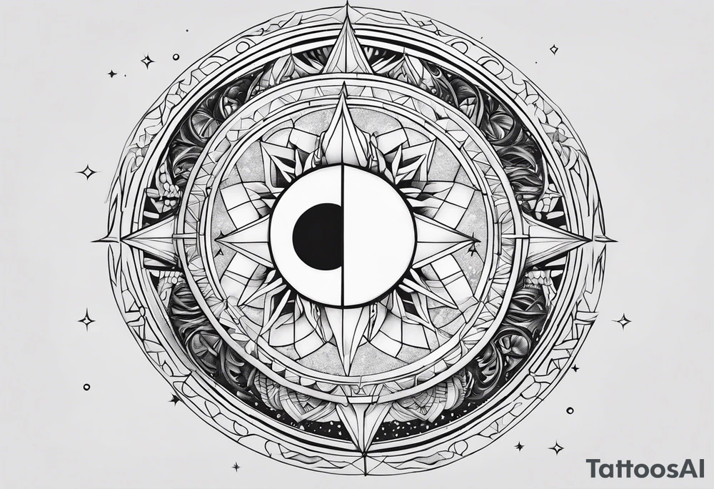 sacred moon tattoo idea