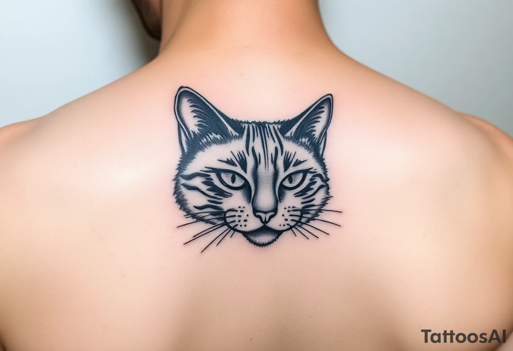black cat tattoo idea