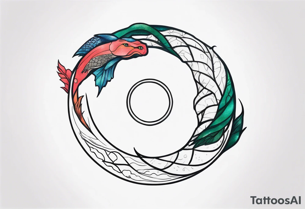 ouroboros cut in half tattoo idea