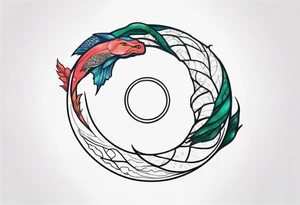 ouroboros cut in half tattoo idea