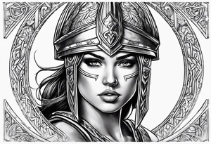 Female gladiator tattoo idea