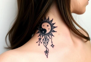 The sun the moon and the stars cascading tattoo idea