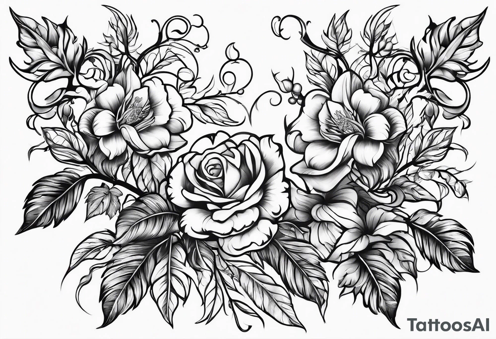 vine work tattoo idea