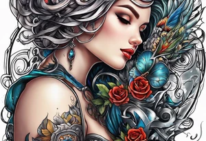 Transformation after heartbreak tattoo idea