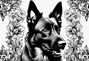 Belgian malinois, Scottish terrier, border collie, papillon tattoo idea