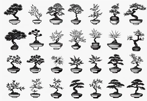 A tiny bonsai tree tattoo idea