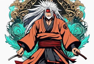 Sage mode jiraiya from the anime naruto tattoo idea