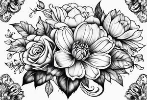 Flower mixture tattoo idea