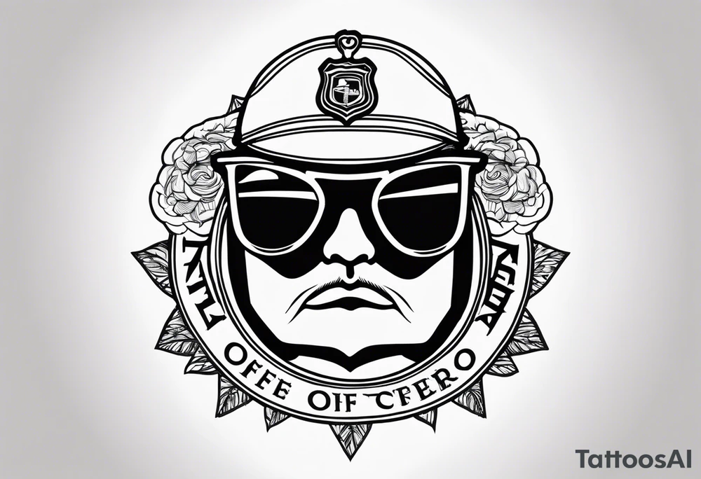 Officer Sunglasses tattoo idea