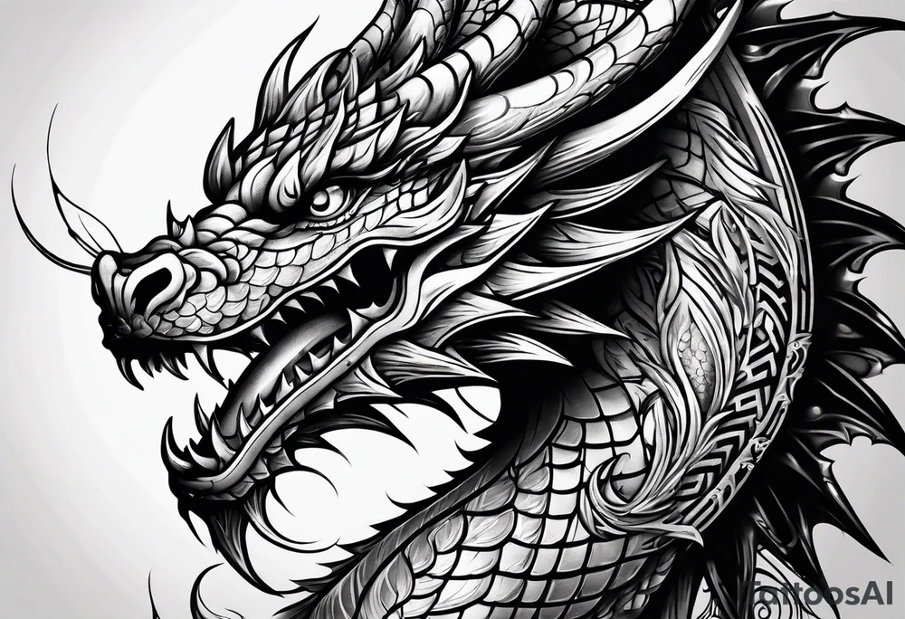 dragon , hand tattoo idea