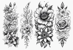 Floral Space Spine Tattoo tattoo idea