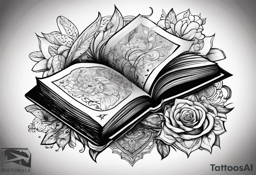 An open book tattoo idea