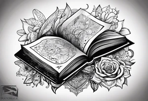 An open book tattoo idea