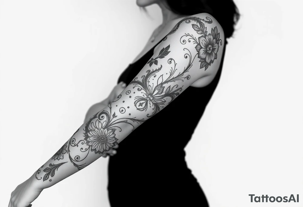 alice in wonderland themed tattoo idea