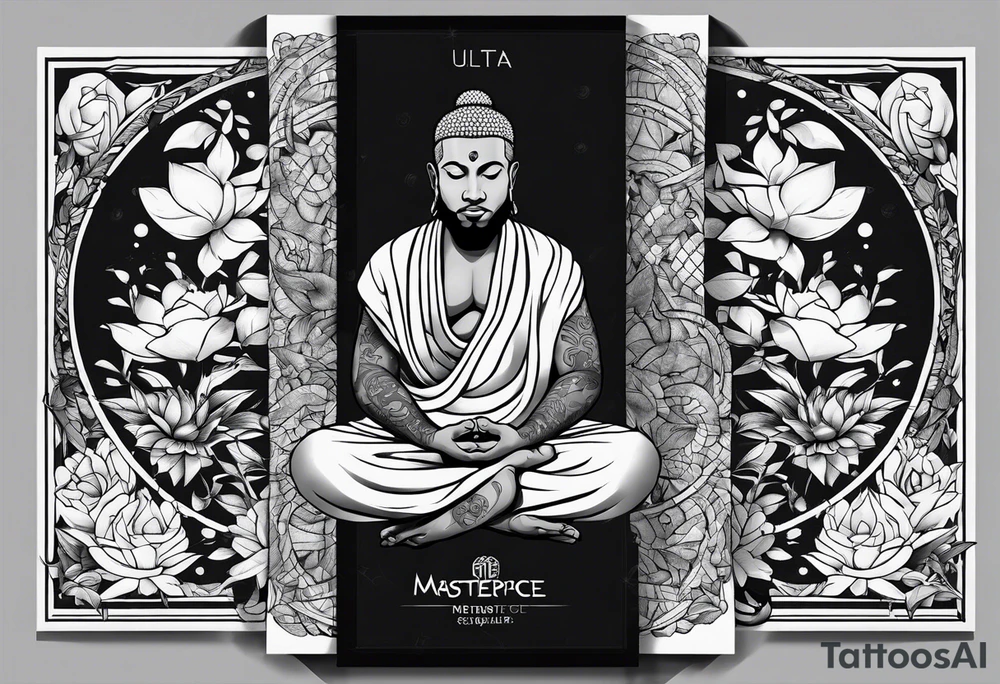 A meditating rap star tattoo idea